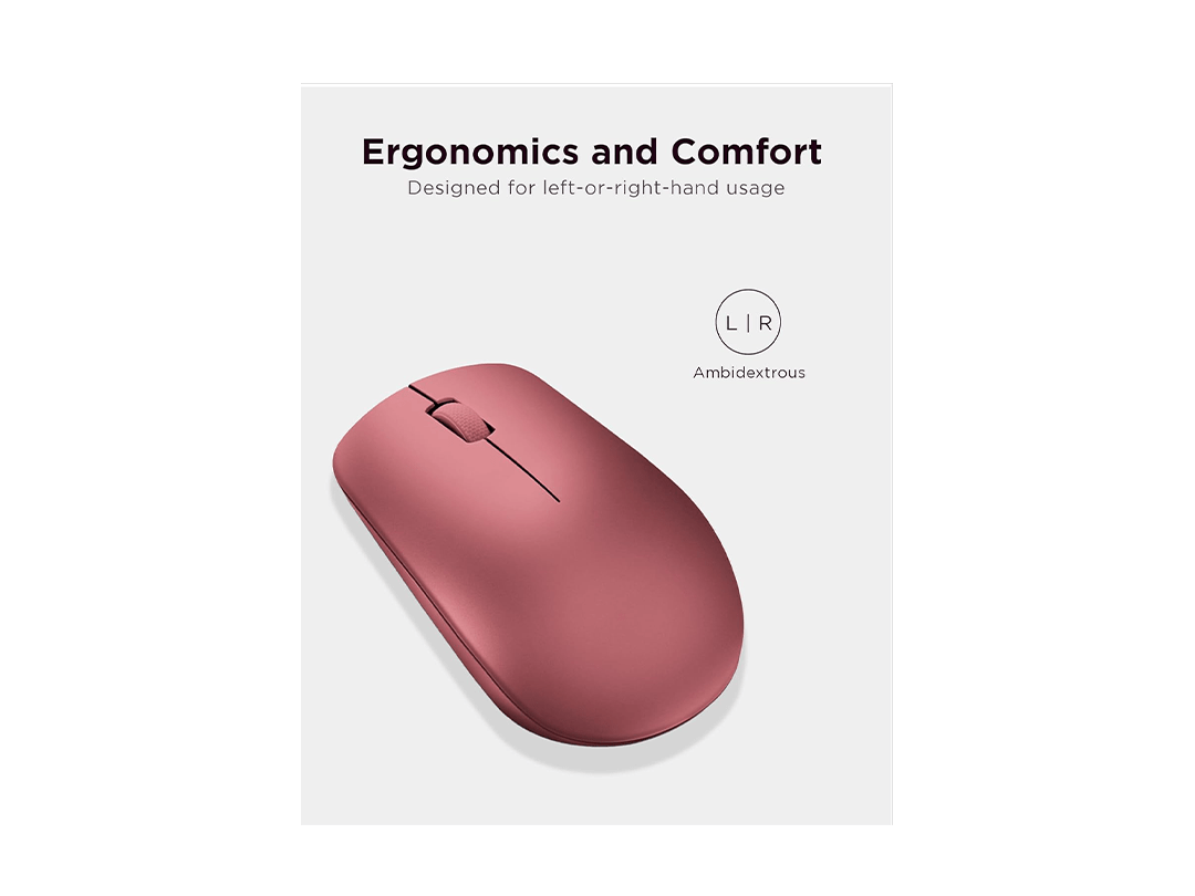 Lenovo 530 Wireless Mouse - Cherry Red in Qatar Lenovo 530 Wireless Mouse - Cherry Red in Qatar